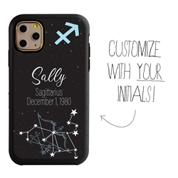 
Zodiac Astrology Case for iPhone 11 Pro Max – Hybrid - Sagittarius - Personalized