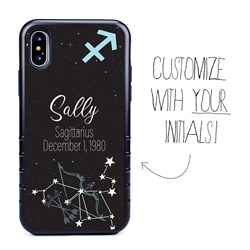 
Zodiac Astrology Case for iPhone Xs Max – Hybrid - Sagittarius - Personalized