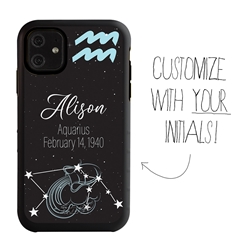 
Zodiac Astrology Case for iPhone 11 – Hybrid - Aquarius - Personalized