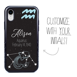 
Zodiac Astrology Case for iPhone XR – Hybrid - Aquarius - Personalized
