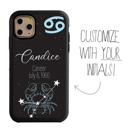 Zodiac Astrology Case for iPhone 11 Pro – Hybrid - Cancer - Personalized
