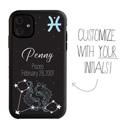 
Zodiac Astrology Case for iPhone 11 – Hybrid - Pisces - Personalized