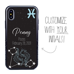 
Zodiac Astrology Case for iPhone X / XS – Hybrid - Pisces - Personalized