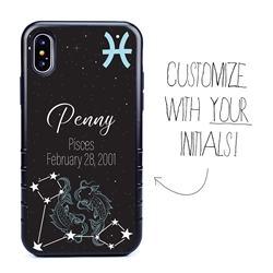 
Zodiac Astrology Case for iPhone Xs Max – Hybrid - Pisces - Personalized
