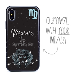 
Zodiac Astrology Case for iPhone Xs Max – Hybrid - Virgo - Personalized