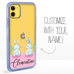 
Personalized Girls Case for iPhone 11 - Clear - Bunny Love