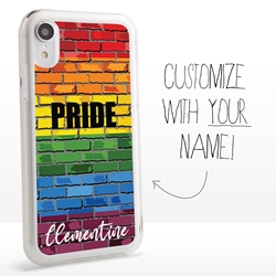
Personalized Pride Case for iPhone XR – Clear – Rainbow Pride