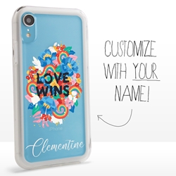 
Personalized Pride Case for iPhone XR – Clear – Love Wins