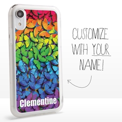 
Personalized Pride Case for iPhone XR – Clear – Butterfly Rainbow