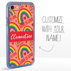 
Personalized Pride Case for iPhone 7 / 8 / SE – Clear – Love is Rainbow