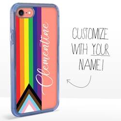 
Personalized Pride Case for iPhone 7 / 8 / SE – Clear – Rainbow Flag