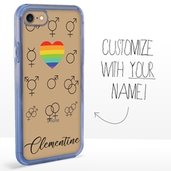 
Personalized Pride Case for iPhone 7 / 8 / SE – Clear – Love Symbols