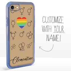 
Personalized Pride Case for iPhone 7 / 8 / SE – Clear – Love Symbols
