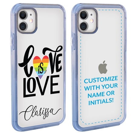 Personalized Pride Case for iPhone 12 Mini – Clear – Love is Love
