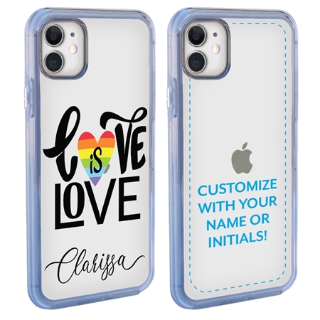 Personalized Pride Case for iPhone 12 Mini – Clear – Love is Love
