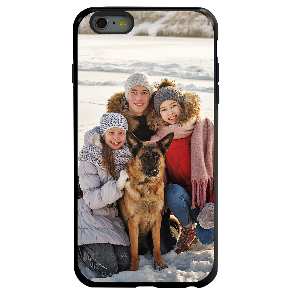 Guard Dog Custom iPhone 6 Plus / 6S Plus Cases – Personalized – Make Your Own Protective Hybrid Phone Case (Black, Black)