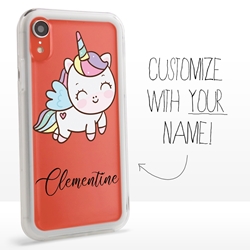
Personalized Unicorn Case for iPhone XR – Clear – Unicorn Cuteness