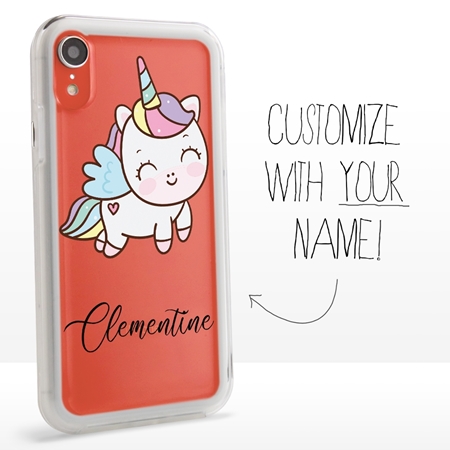 Personalized Unicorn Case for iPhone XR – Clear – Unicorn Cuteness
