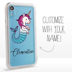 
Personalized Unicorn Case for iPhone XR – Clear – Mermaid Unicorn