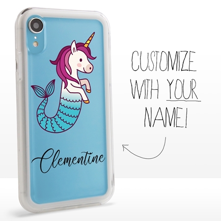 Personalized Unicorn Case for iPhone XR – Clear – Mermaid Unicorn
