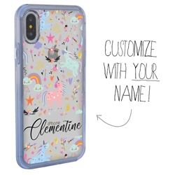 
Personalized Unicorn Case for iPhone X / Xs – Clear – Playing Unicorns