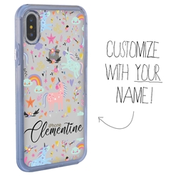 
Personalized Unicorn Case for iPhone X / Xs – Clear – Playing Unicorns