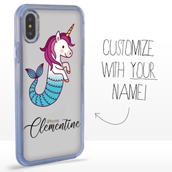 
Personalized Unicorn Case for iPhone Xs Max – Clear – Mermaid Unicorn