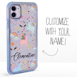 
Personalized Unicorn Case for iPhone 11 – Clear – Playing Unicorns