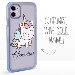 
Personalized Unicorn Case for iPhone 11 – Clear – Unicorn Cuteness