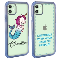 
Personalized Unicorn Case for iPhone 12 Mini – Clear – Mermaid Unicorn