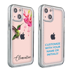 
Personalized Bird Case for 13 Mini – Clear – Hovering Hummingbird