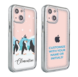
Personalized Bird Case for 13 Mini – Clear – Penguin Fun