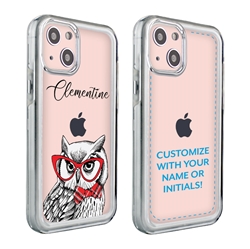 
Personalized Bird Case for 13 Mini – Clear – Smart as an Owl