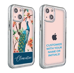 
Personalized Bird Case for 13 – Clear – Tree Peacock