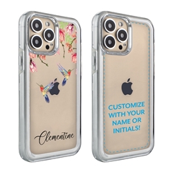 
Personalized Bird Case for 13 Pro – Clear – Hummingbird Brilliance