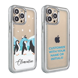
Personalized Bird Case for 13 Pro – Clear – Penguin Fun