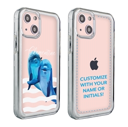 
Personalized Sea Creatures Case for iPhone 13 – Clear – Happy Dolphins