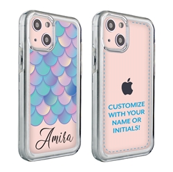 
Personalized Sea Creatures Case for iPhone 13 – Clear – Iridescent Scales