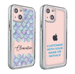 
Personalized Sea Creatures Case for iPhone 13 – Clear – Mermaid Scales