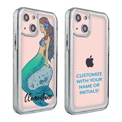 
Personalized Sea Creatures Case for iPhone 13 – Clear – Resting Mermaid