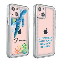 
Personalized Sea Creatures Case for iPhone 13 – Clear – Sea Turtle