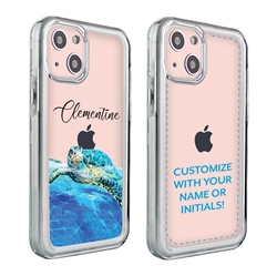 
Personalized Sea Creatures Case for iPhone 13 – Clear – Turtle in the Sea