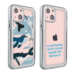 
Personalized Sea Creatures Case for iPhone 13 – Clear – Whale Pals