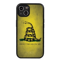 
Guard Dog Gadsden Rugged American Flag Hybrid Phone Case for iPhone 13 Mini - Black w/Black Trim