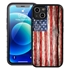 Guard Dog Land of Liberty Rugged American Flag Hybrid Phone Case for iPhone 13 Mini - Black w/Black Trim
