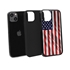 Guard Dog Star Spangled Banner Rugged American Flag Hybrid Phone Case for iPhone 13 Mini - Black w/Black Trim
