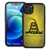 Guard Dog Gadsden Rugged American Flag Hybrid Phone Case for iPhone 13 - Black w/Black Trim
