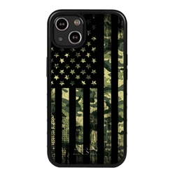 
Guard Dog Patriot Camo Rugged American Flag Hybrid Phone Case for iPhone 13 - Black w/Black Trim