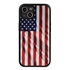 Guard Dog Star Spangled Banner Rugged American Flag Hybrid Phone Case for iPhone 13 - Black w/Black Trim

