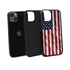 Guard Dog Star Spangled Banner Rugged American Flag Hybrid Phone Case for iPhone 13 - Black w/Black Trim
